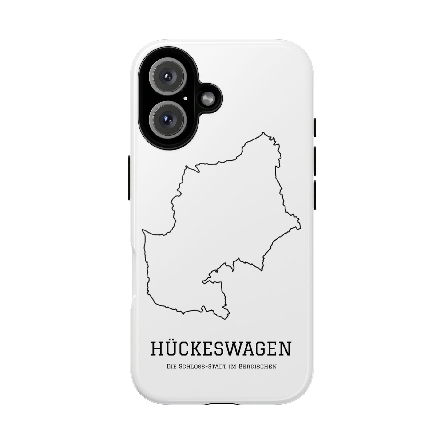 Hückeswagen Stadtumriss Robuste Handyhülle Weiß