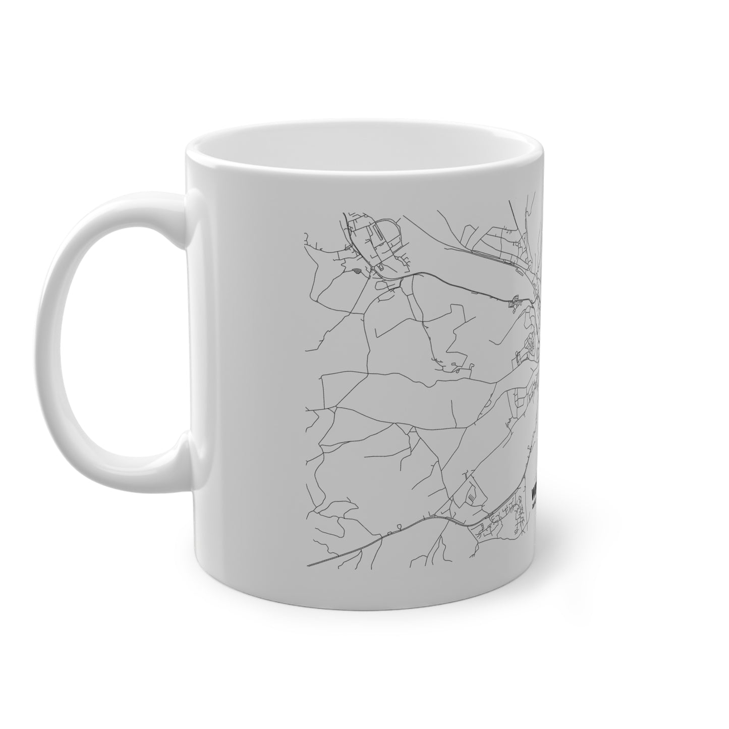 Wipperfürth Straßennetz Tasse Weiß