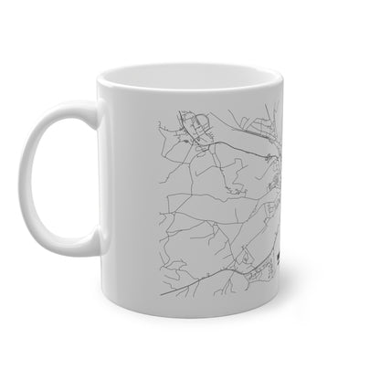 Wipperfürth Straßennetz Tasse Weiß