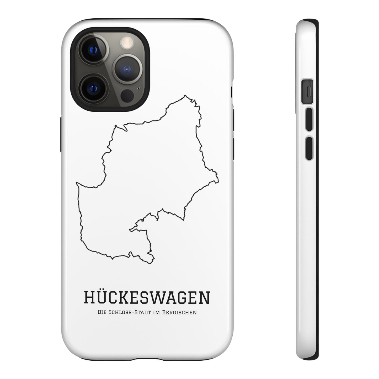 Hückeswagen Stadtumriss Robuste Handyhülle Weiß