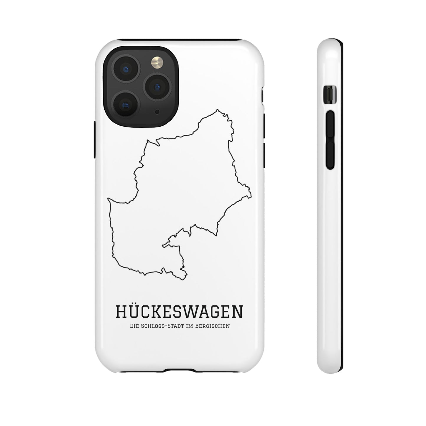 Hückeswagen Stadtumriss Robuste Handyhülle Weiß