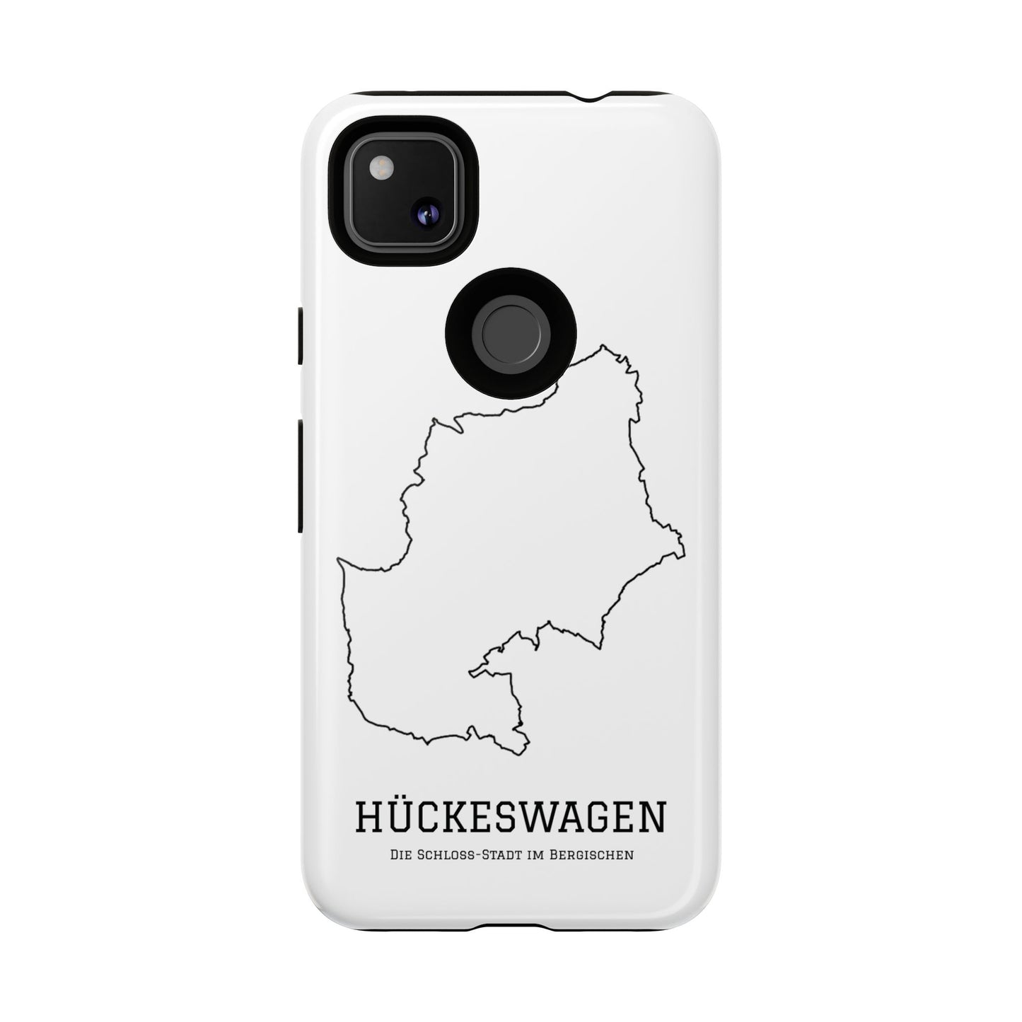Hückeswagen Stadtumriss Robuste Handyhülle Weiß