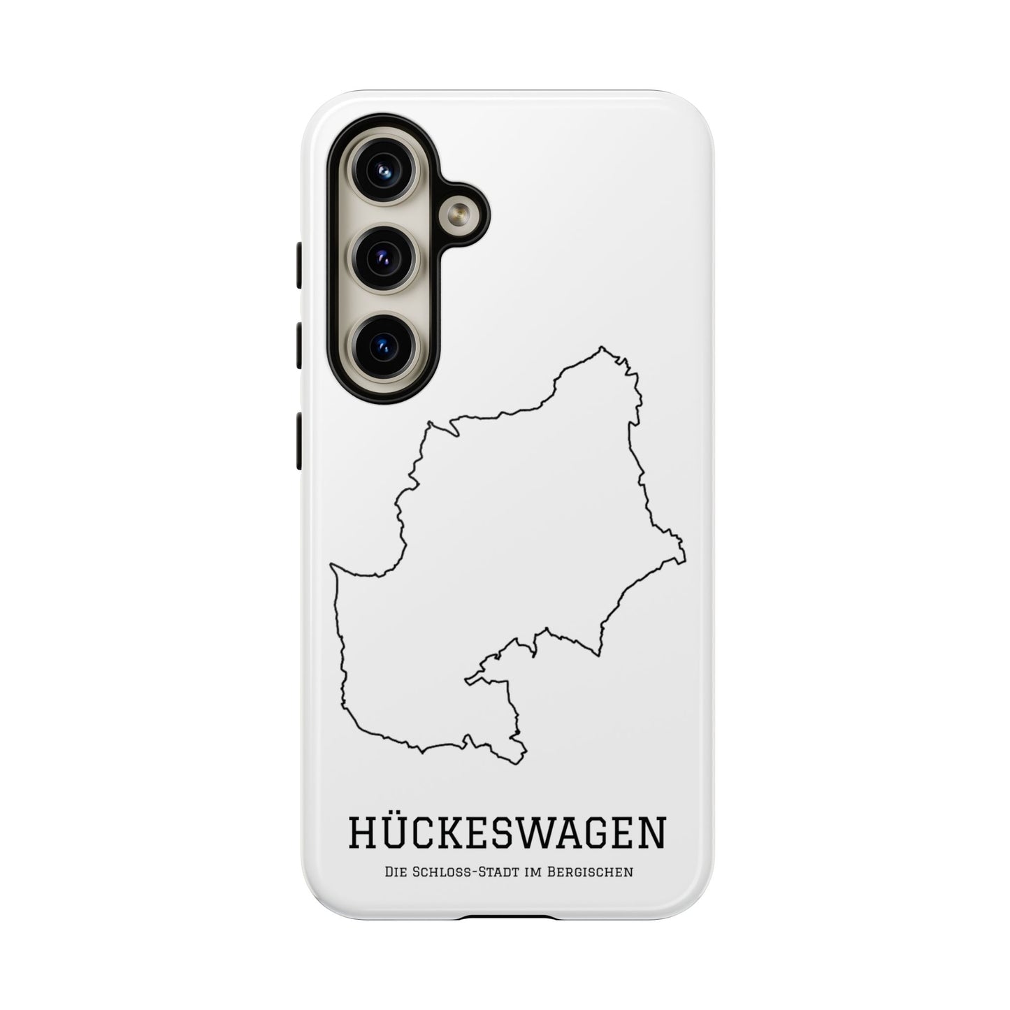 Hückeswagen Stadtumriss Robuste Handyhülle Weiß