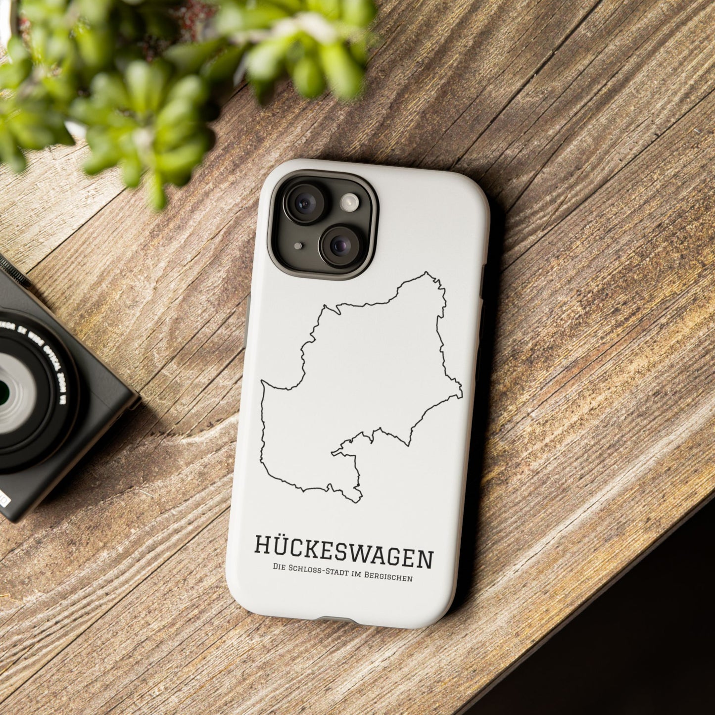 Hückeswagen Stadtumriss Robuste Handyhülle Weiß