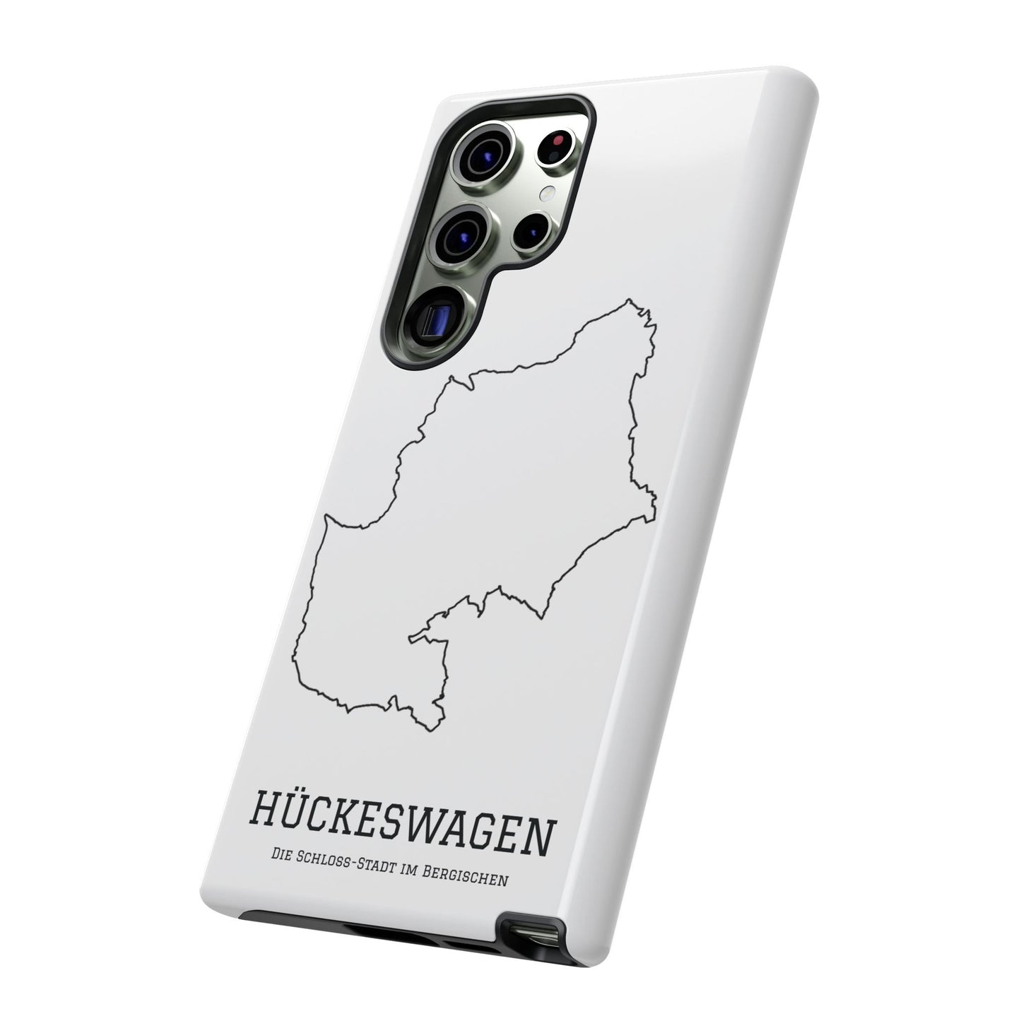 Hückeswagen Stadtumriss Robuste Handyhülle Weiß