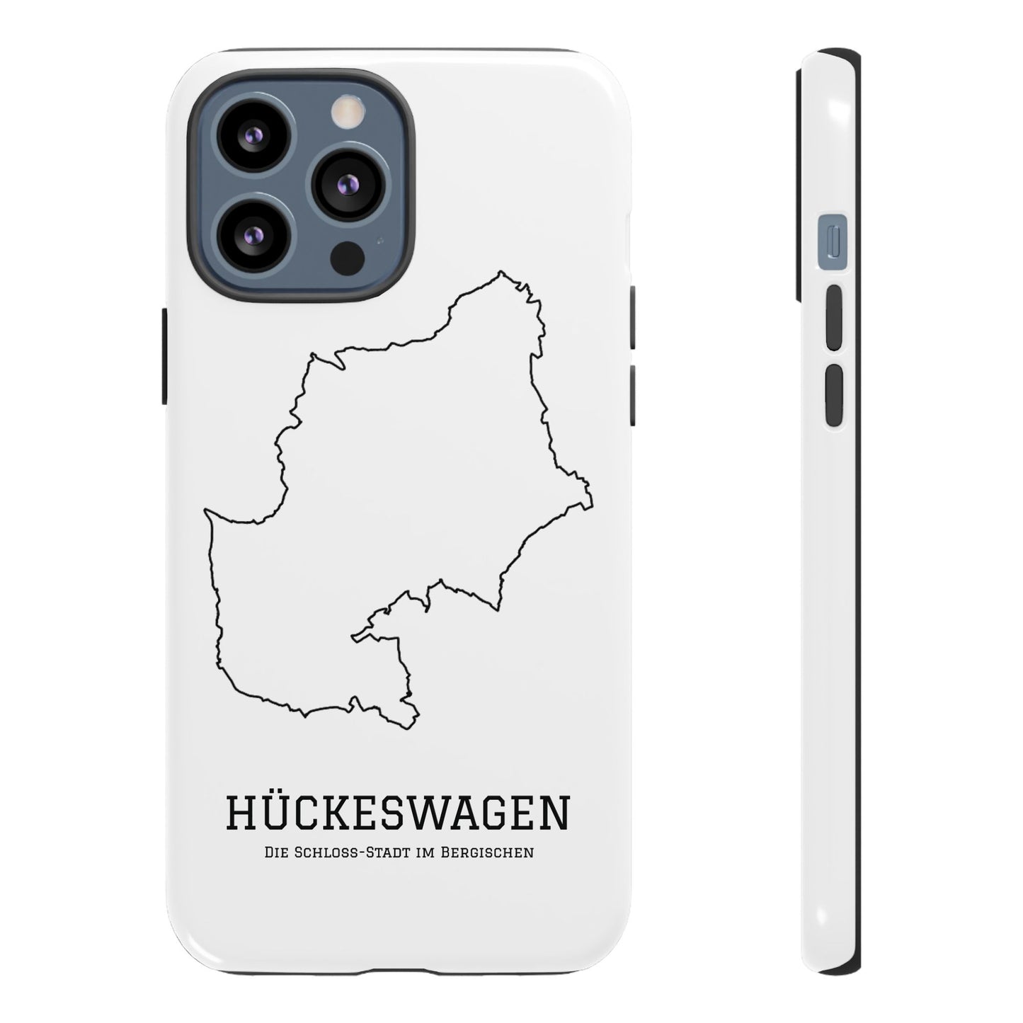 Hückeswagen Stadtumriss Robuste Handyhülle Weiß