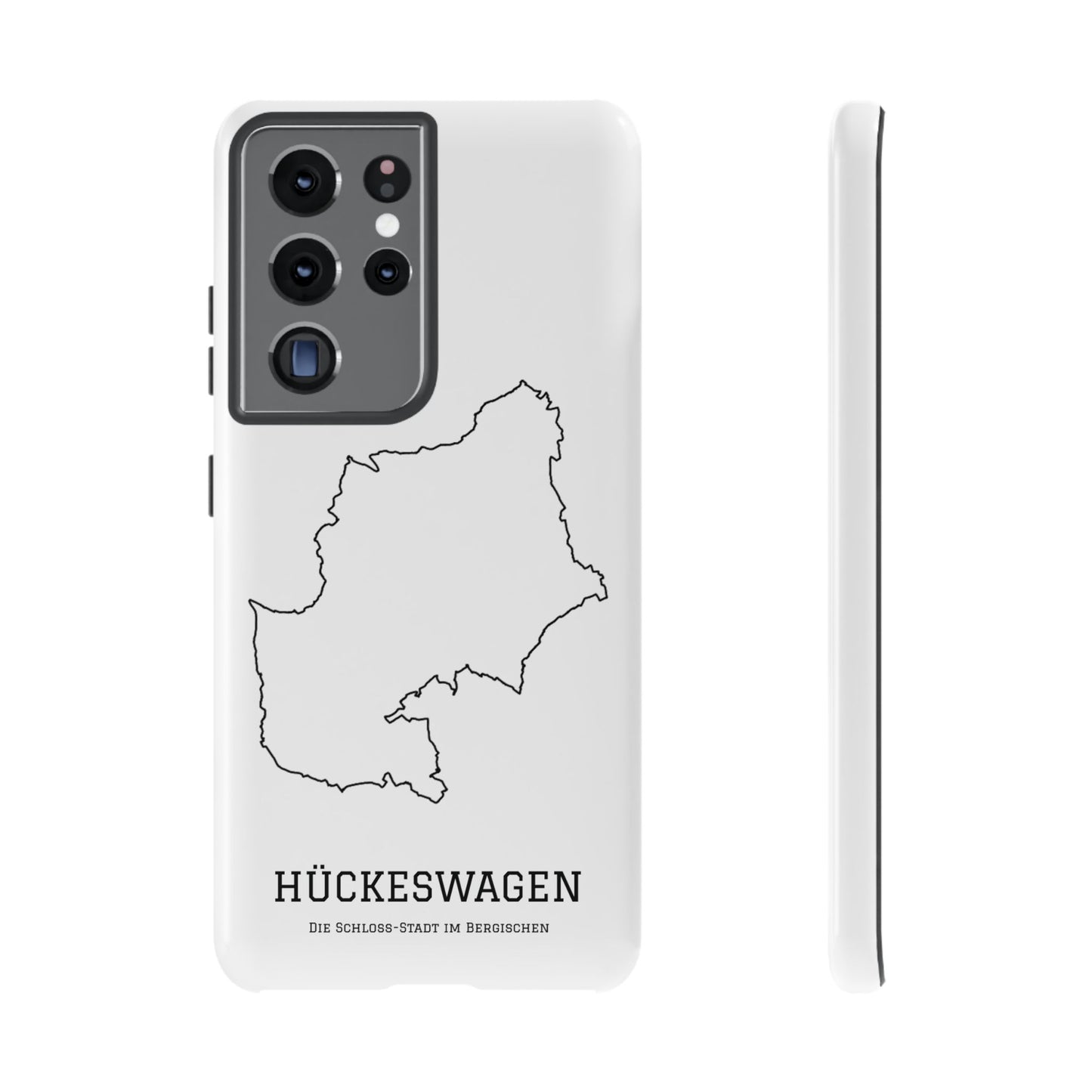 Hückeswagen Stadtumriss Robuste Handyhülle Weiß