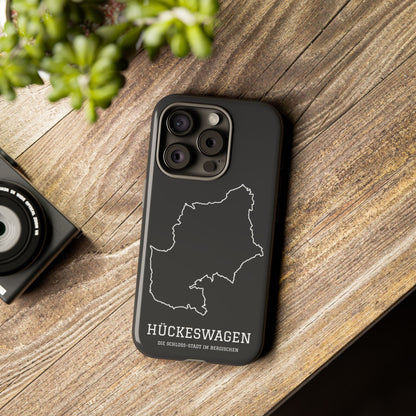 Hückeswagen Stadtumriss Robuste Handyhülle Schwarz