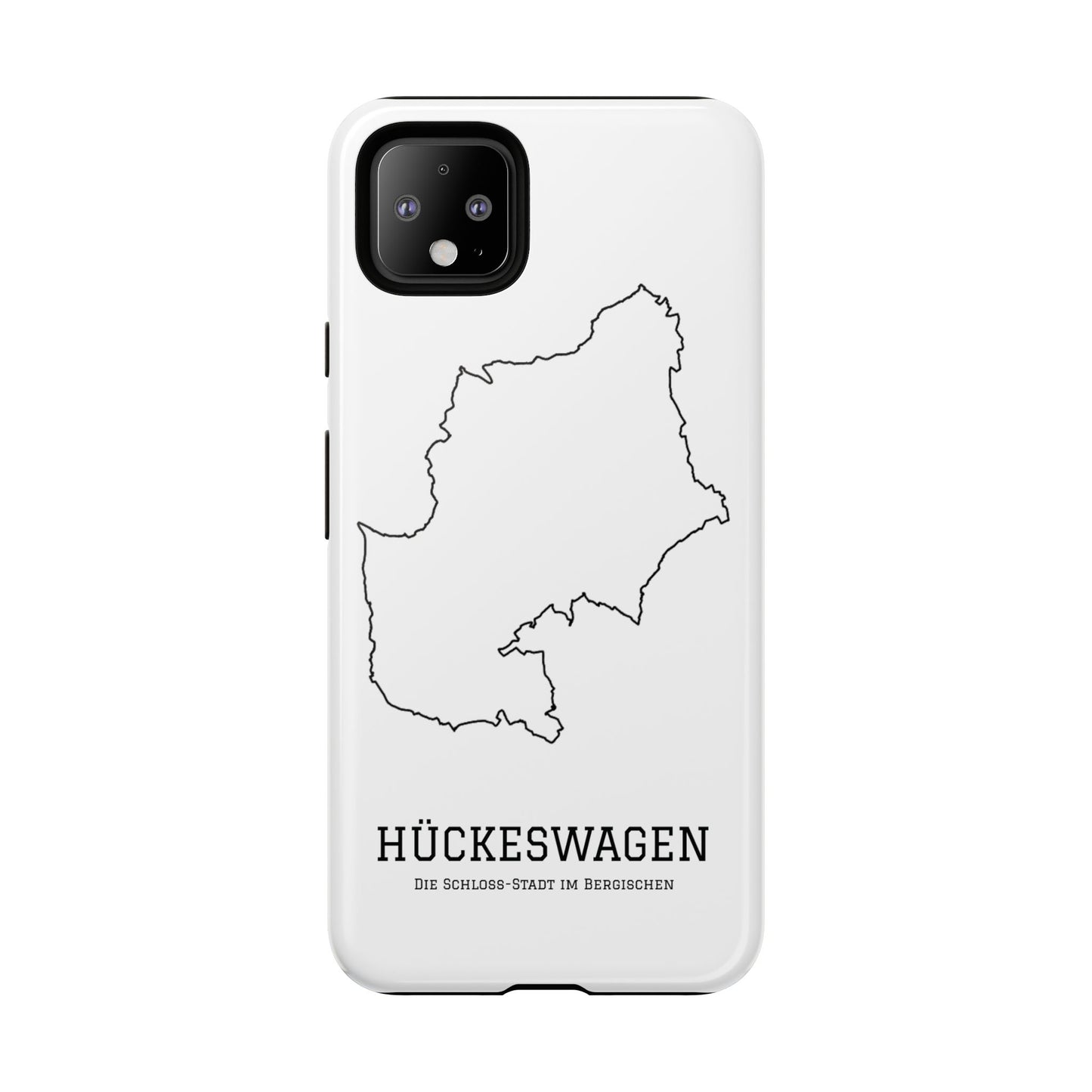 Hückeswagen Stadtumriss Robuste Handyhülle Weiß