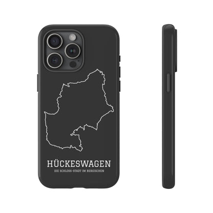 Hückeswagen Stadtumriss Robuste Handyhülle Schwarz