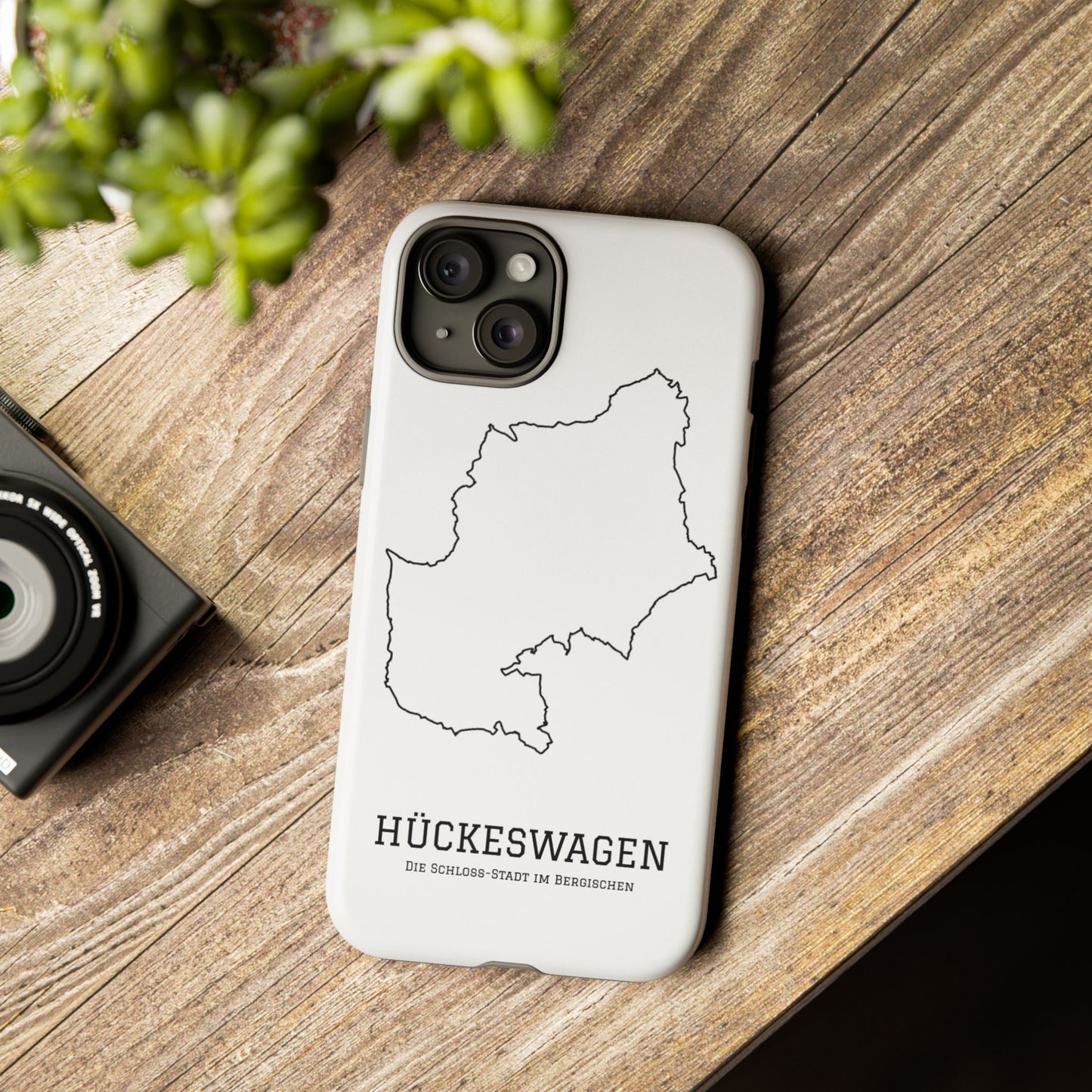 Hückeswagen Stadtumriss Robuste Handyhülle Weiß