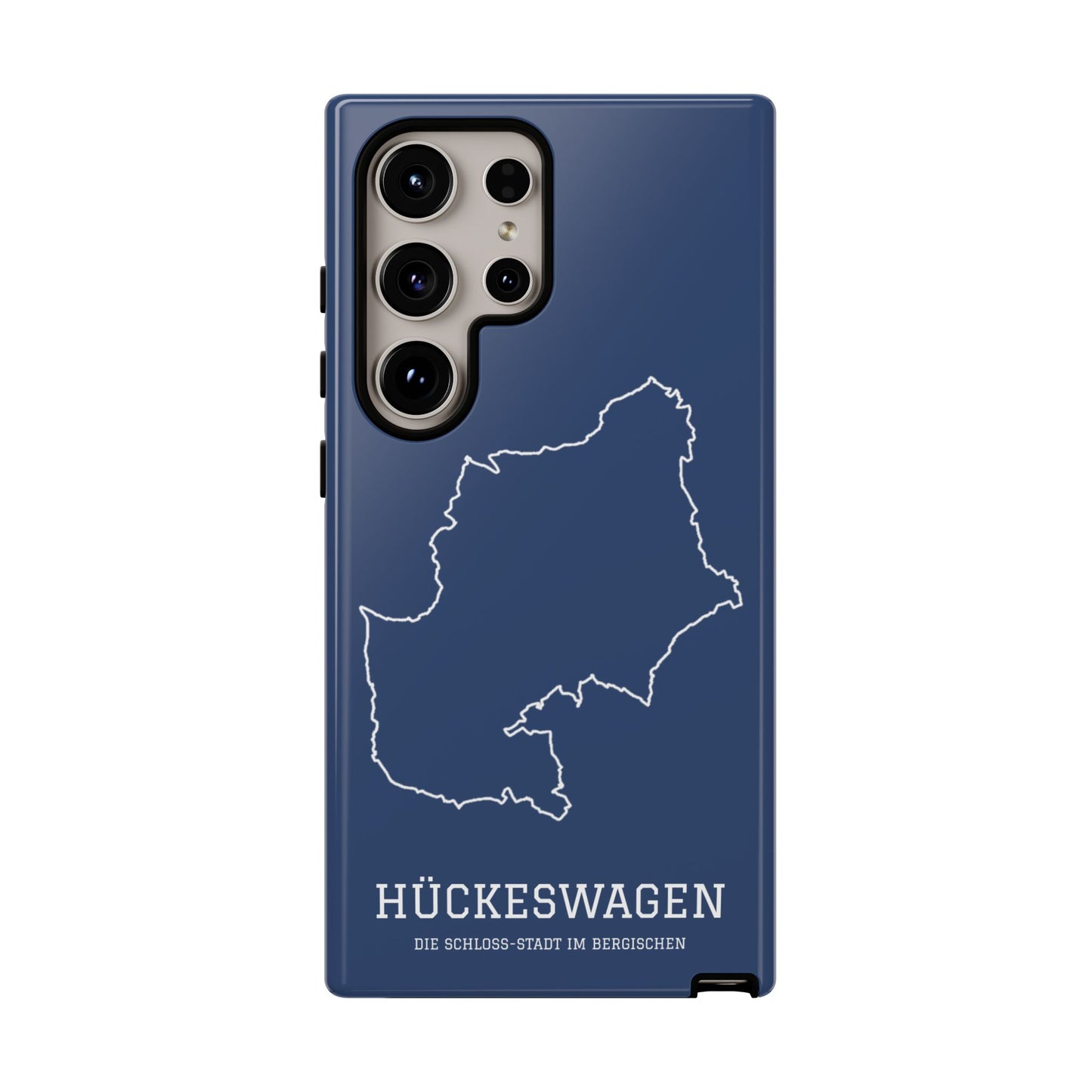 Hückeswagen Stadtumriss Robuste Handyhülle Dunkelblau