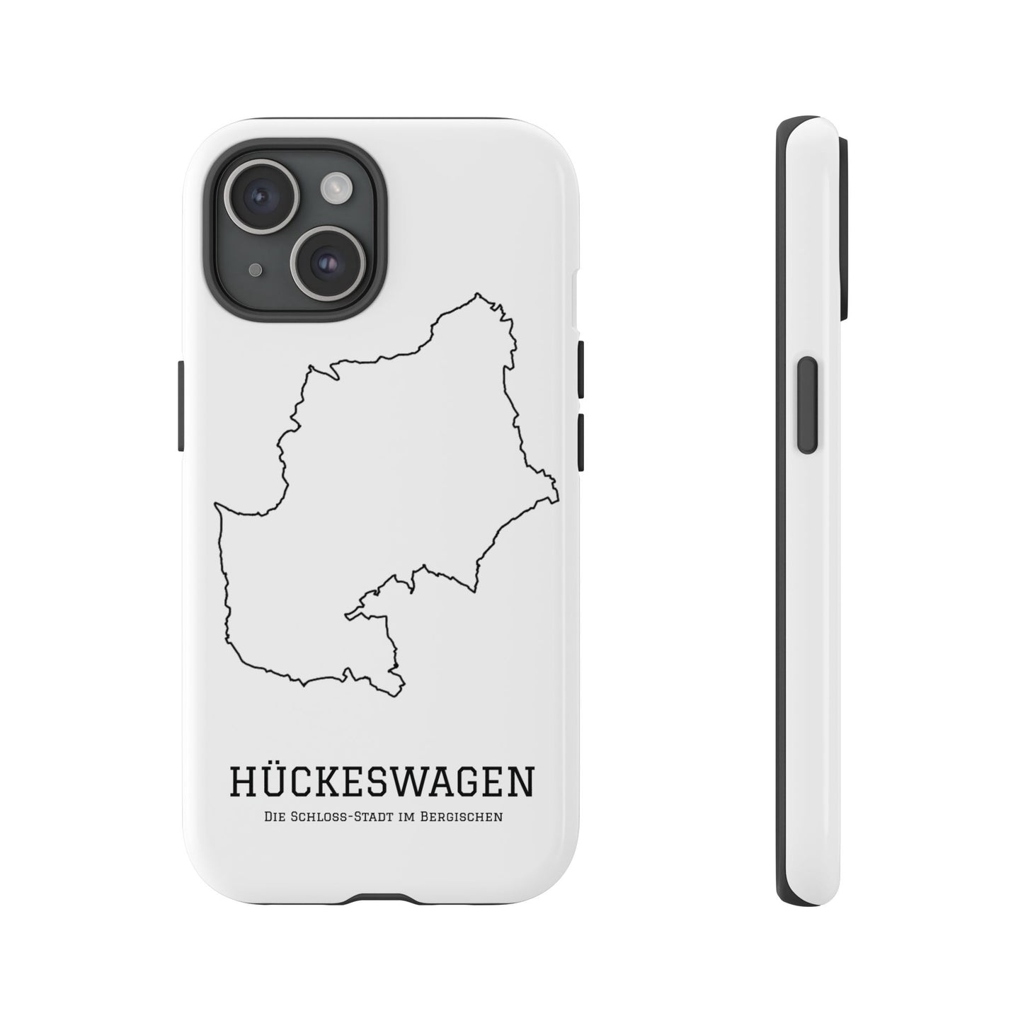 Hückeswagen Stadtumriss Robuste Handyhülle Weiß