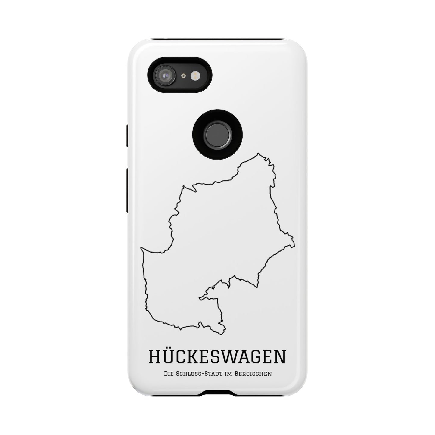 Hückeswagen Stadtumriss Robuste Handyhülle Weiß
