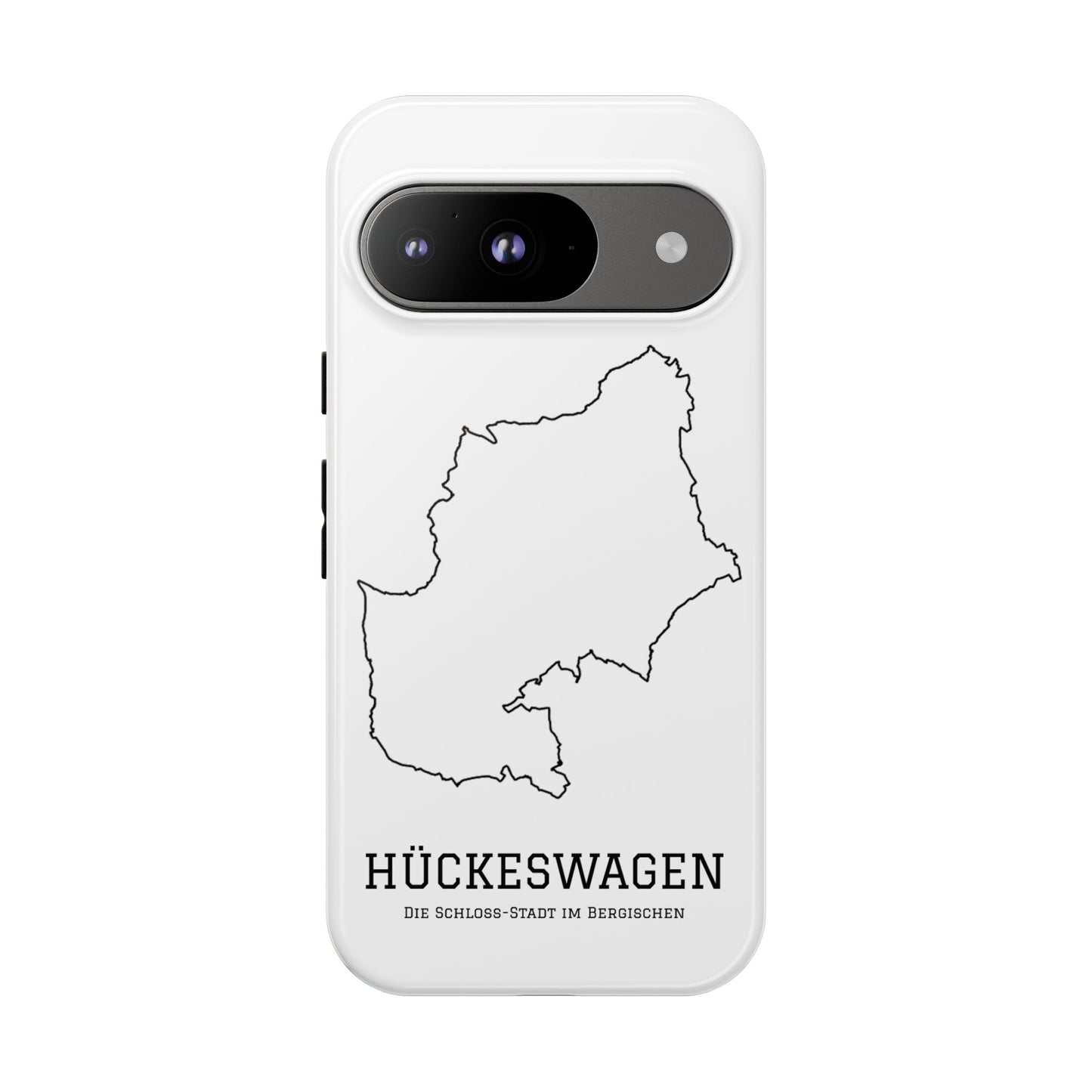 Hückeswagen Stadtumriss Robuste Handyhülle Weiß