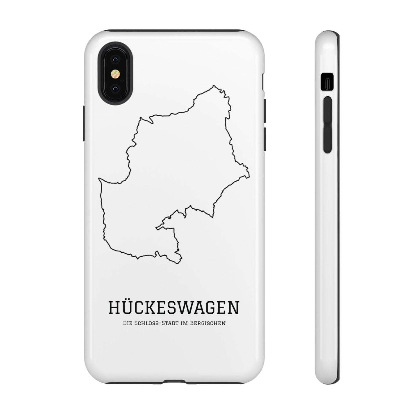 Hückeswagen Stadtumriss Robuste Handyhülle Weiß