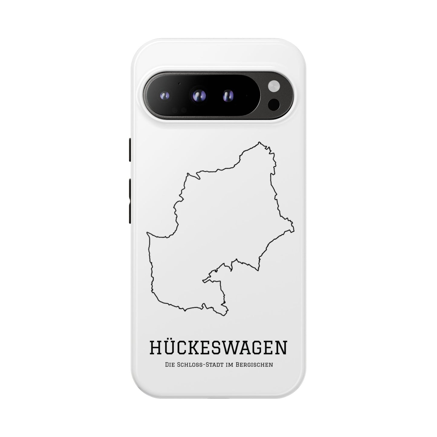 Hückeswagen Stadtumriss Robuste Handyhülle Weiß