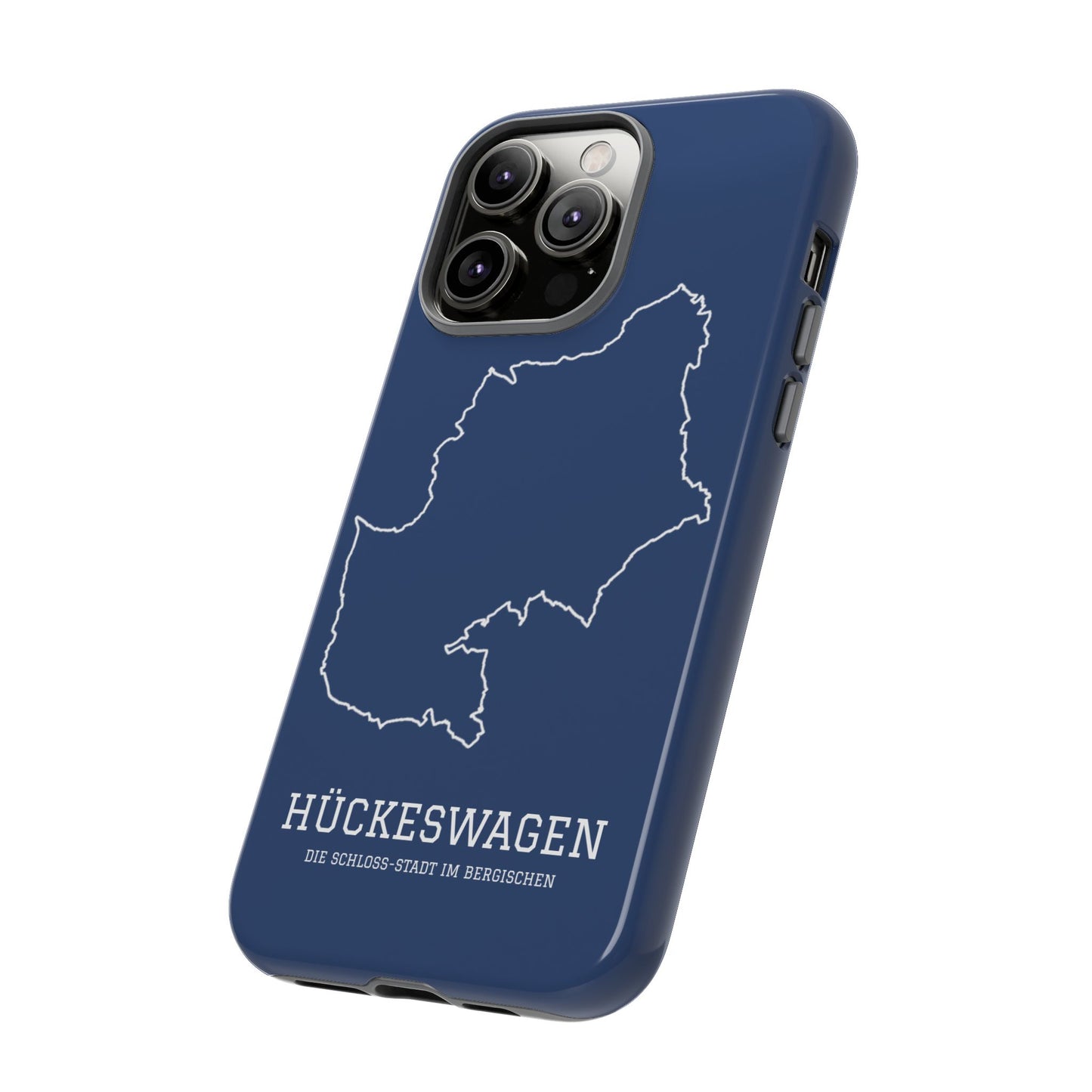Hückeswagen Stadtumriss Robuste Handyhülle Dunkelblau