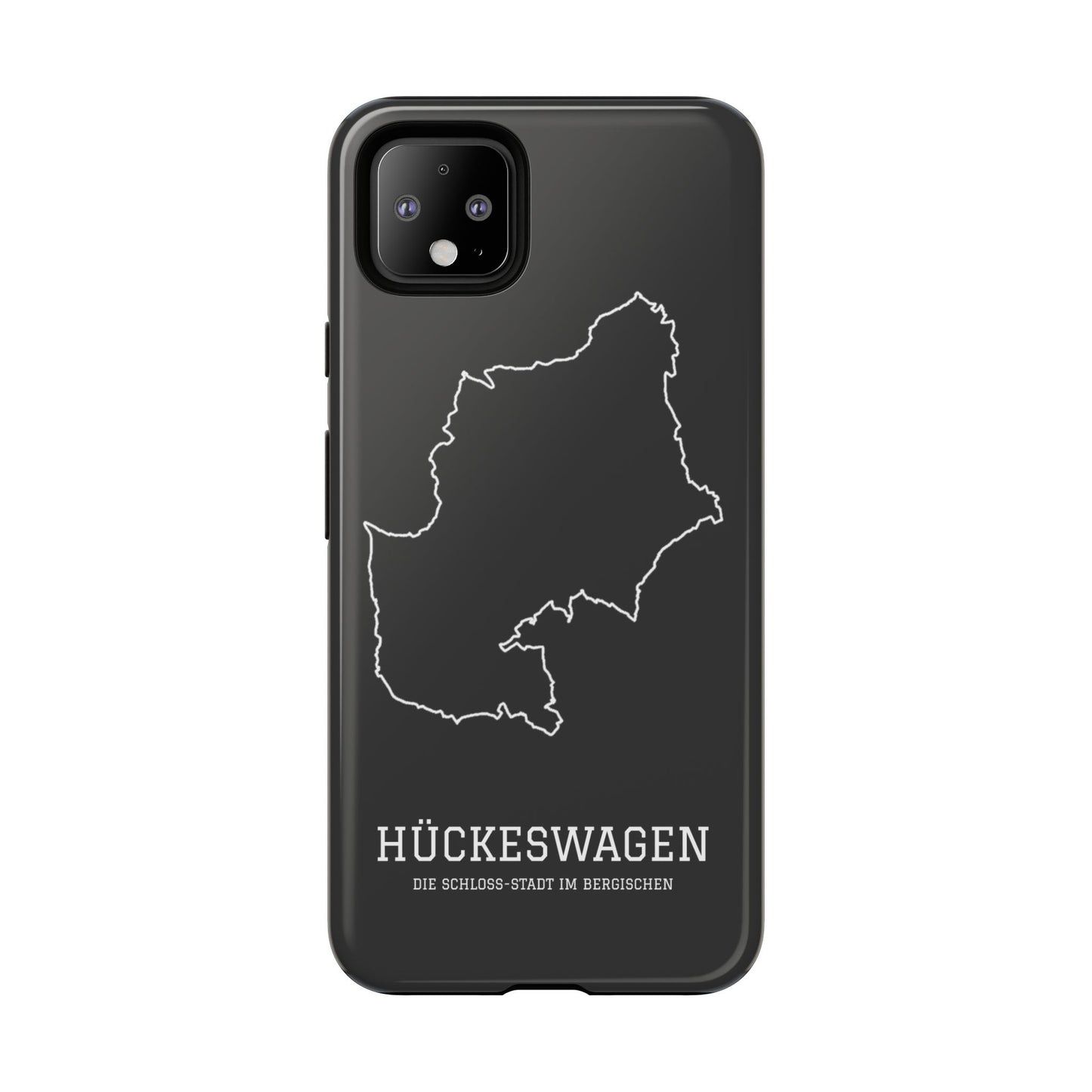 Hückeswagen Stadtumriss Robuste Handyhülle Schwarz