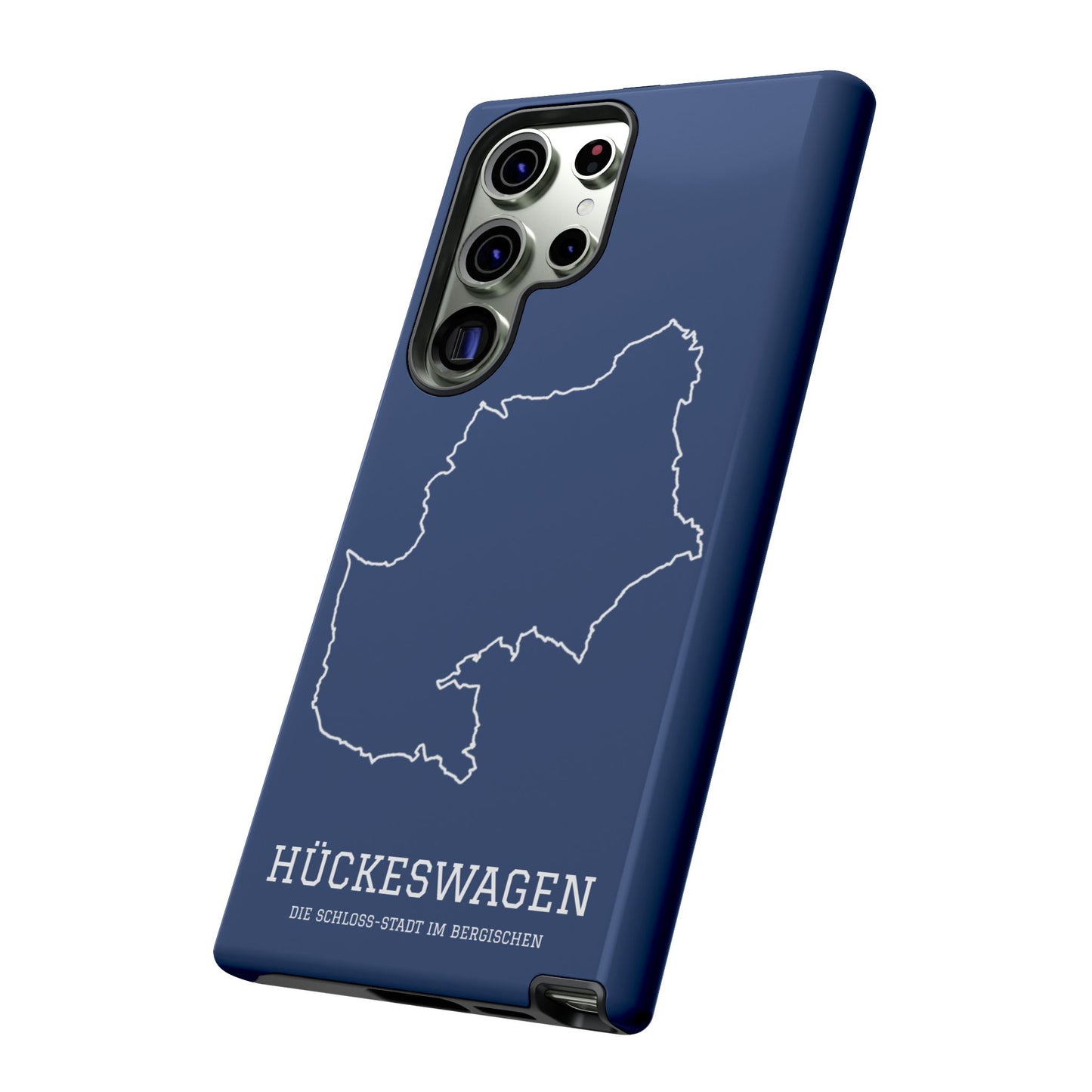 Hückeswagen Stadtumriss Robuste Handyhülle Dunkelblau
