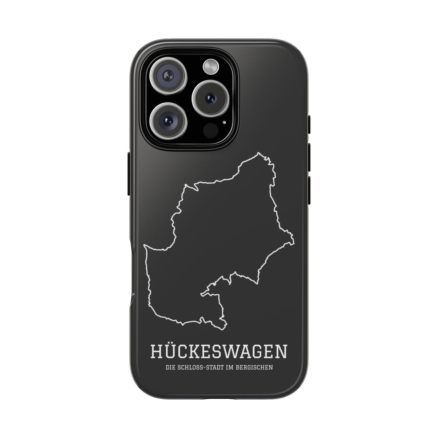 Hückeswagen Stadtumriss Robuste Handyhülle Schwarz