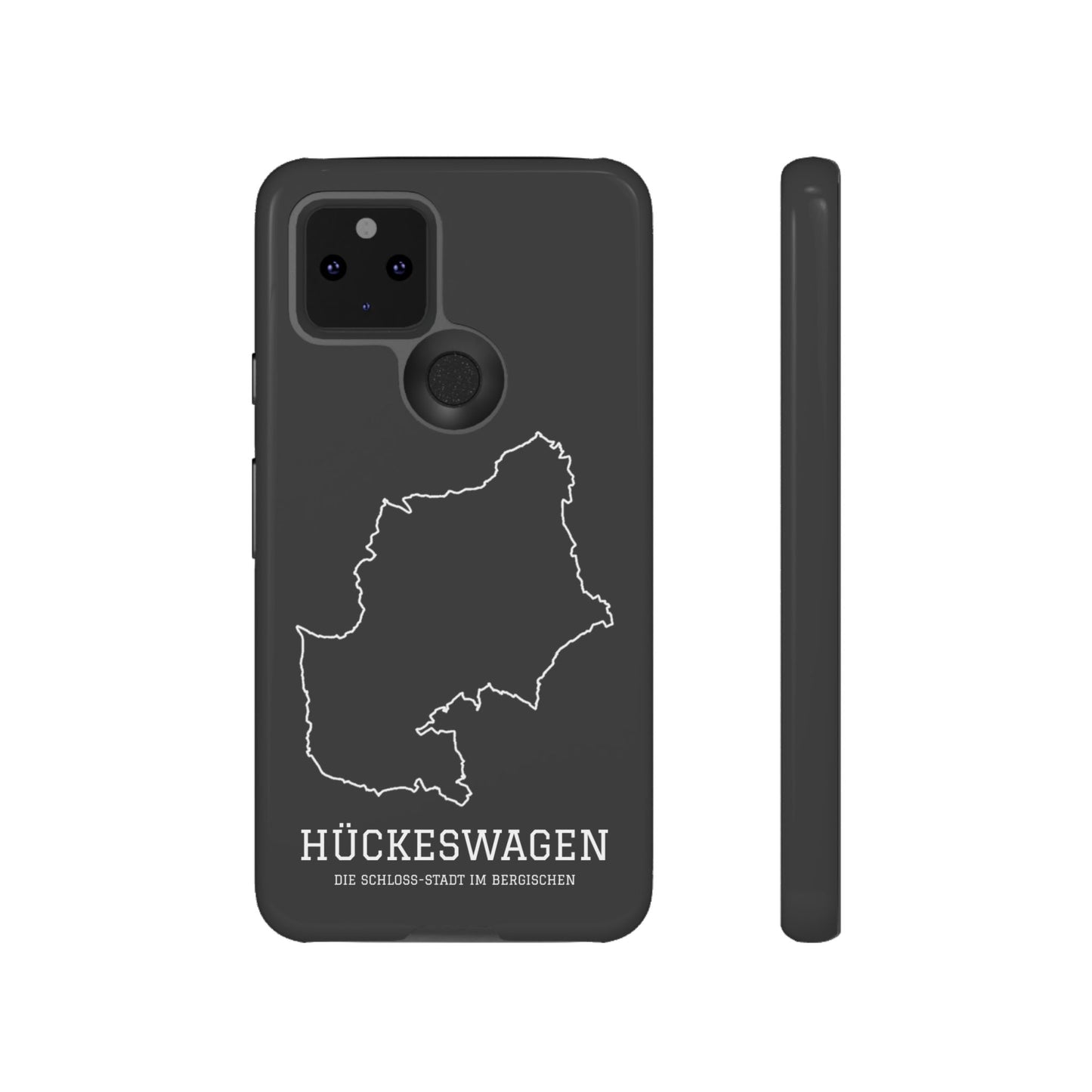 Hückeswagen Stadtumriss Robuste Handyhülle Schwarz