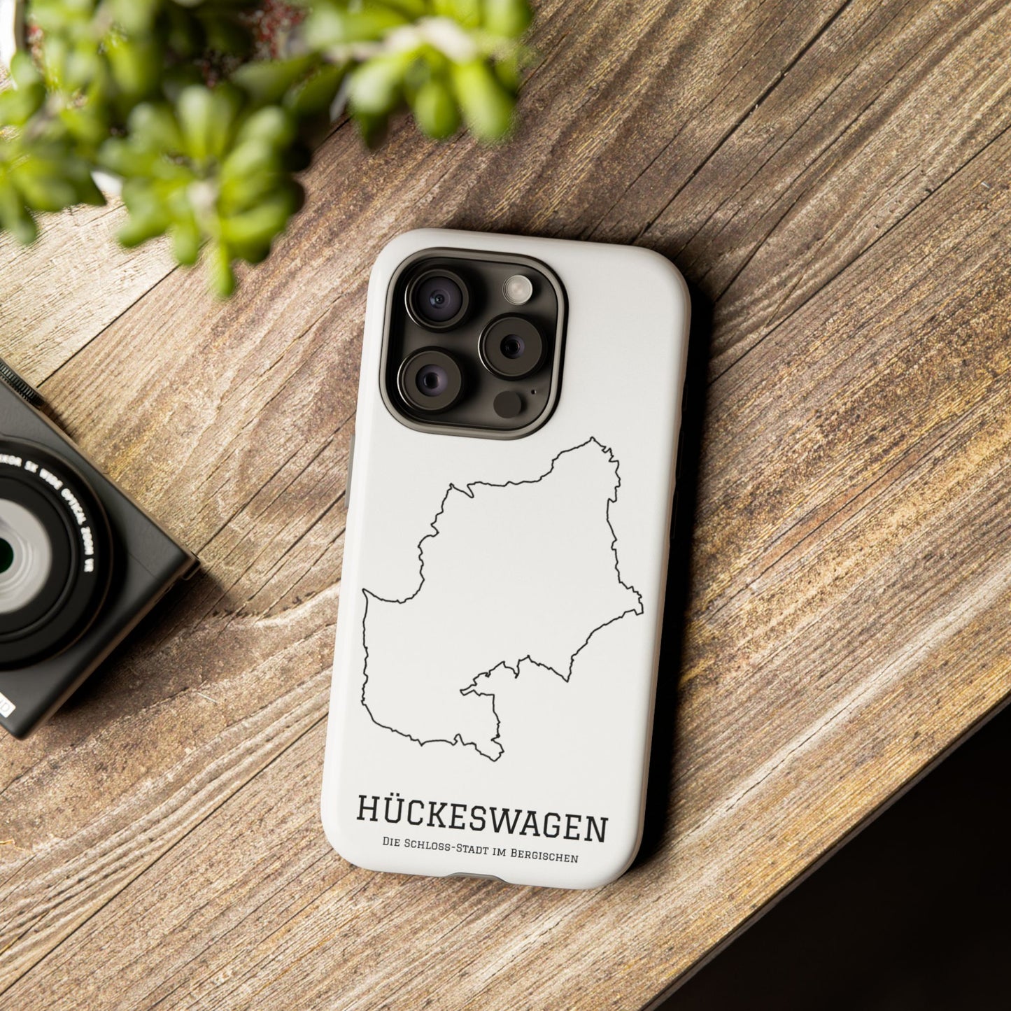 Hückeswagen Stadtumriss Robuste Handyhülle Weiß
