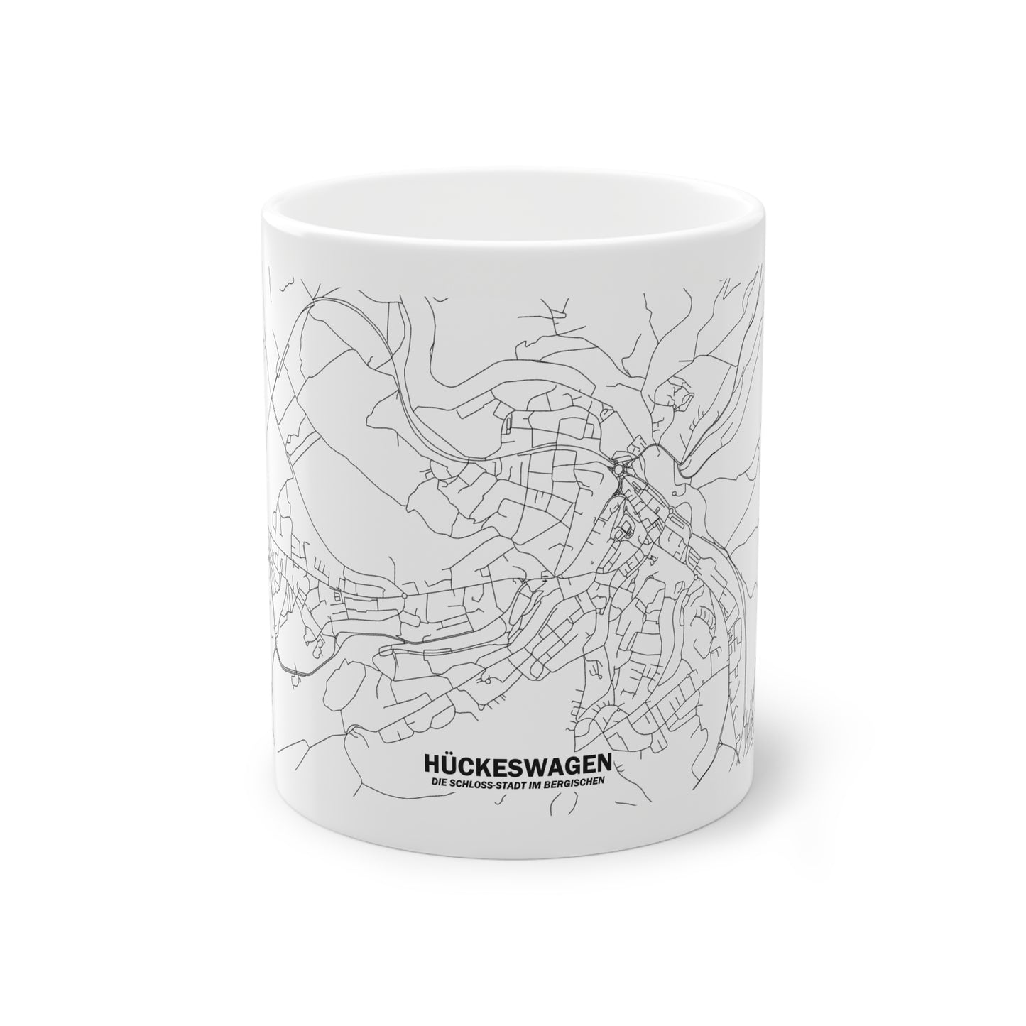 Hückeswagen Straßennetz Tasse Weiß