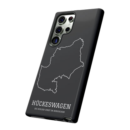 Hückeswagen Stadtumriss Robuste Handyhülle Schwarz
