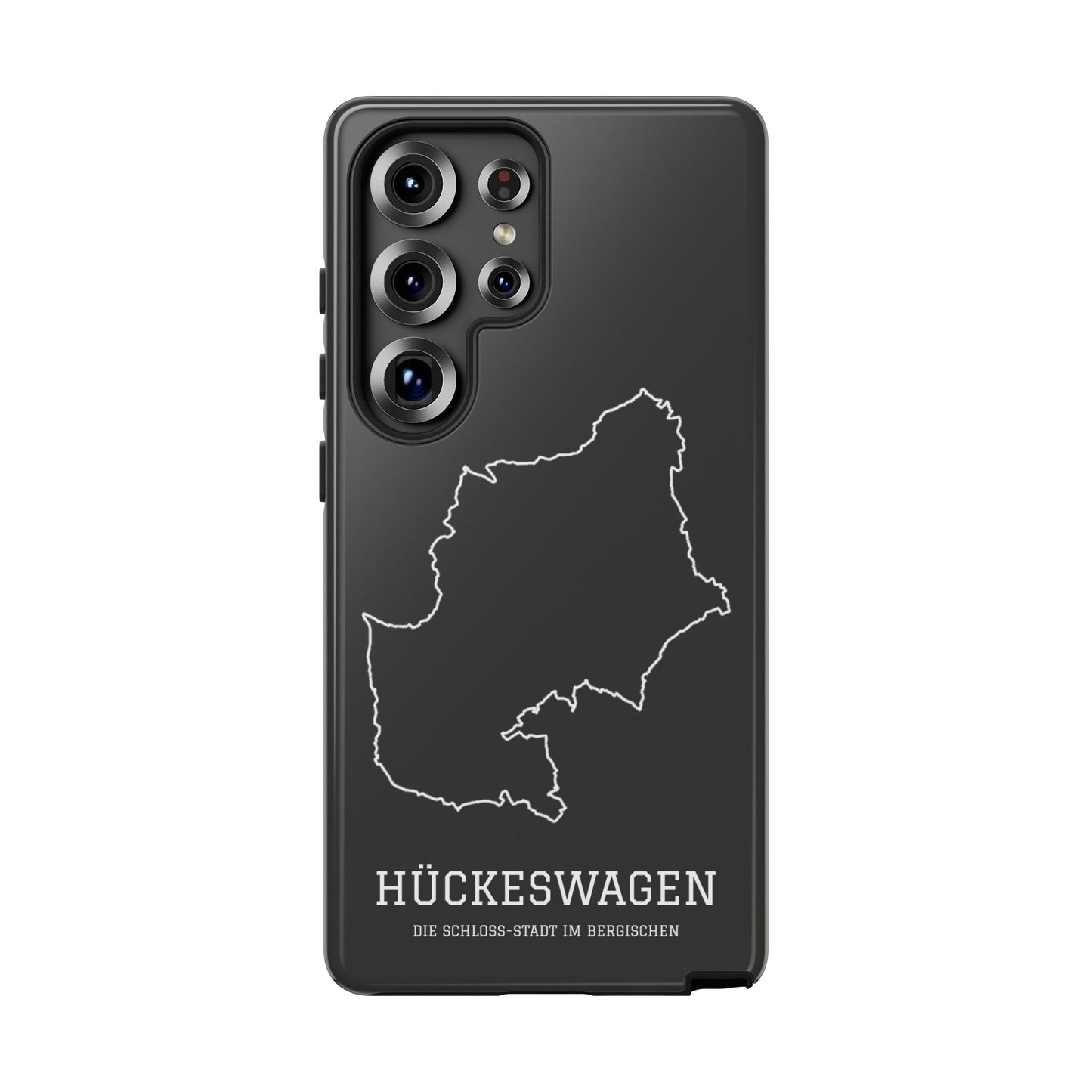 Hückeswagen Stadtumriss Robuste Handyhülle Schwarz