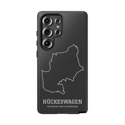 Hückeswagen Stadtumriss Robuste Handyhülle Schwarz