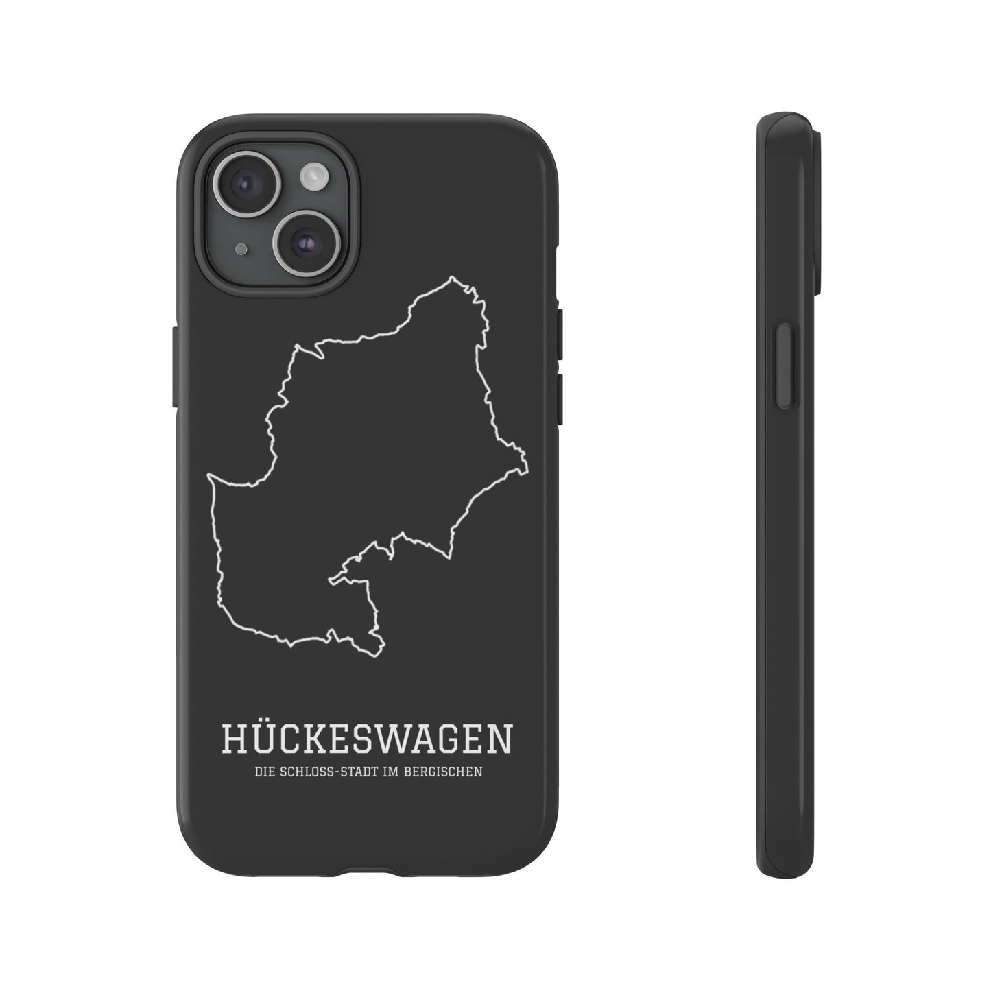 Hückeswagen Stadtumriss Robuste Handyhülle Schwarz