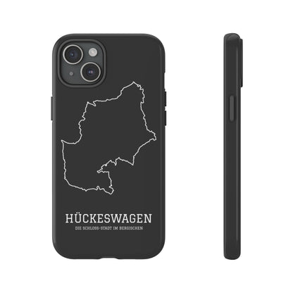 Hückeswagen Stadtumriss Robuste Handyhülle Schwarz