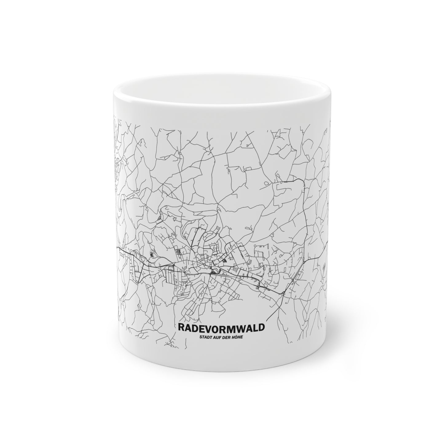 Radevormwald Straßennetz Tasse Weiß