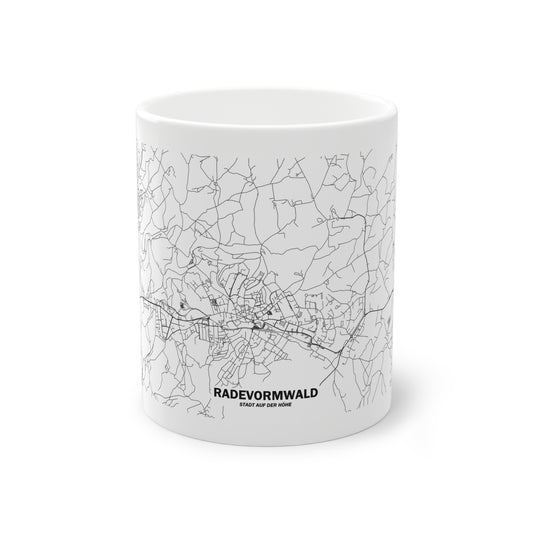 Radevormwald Straßennetz Tasse Weiß