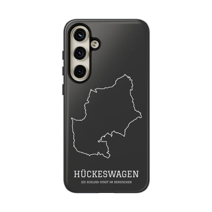 Hückeswagen Stadtumriss Robuste Handyhülle Schwarz