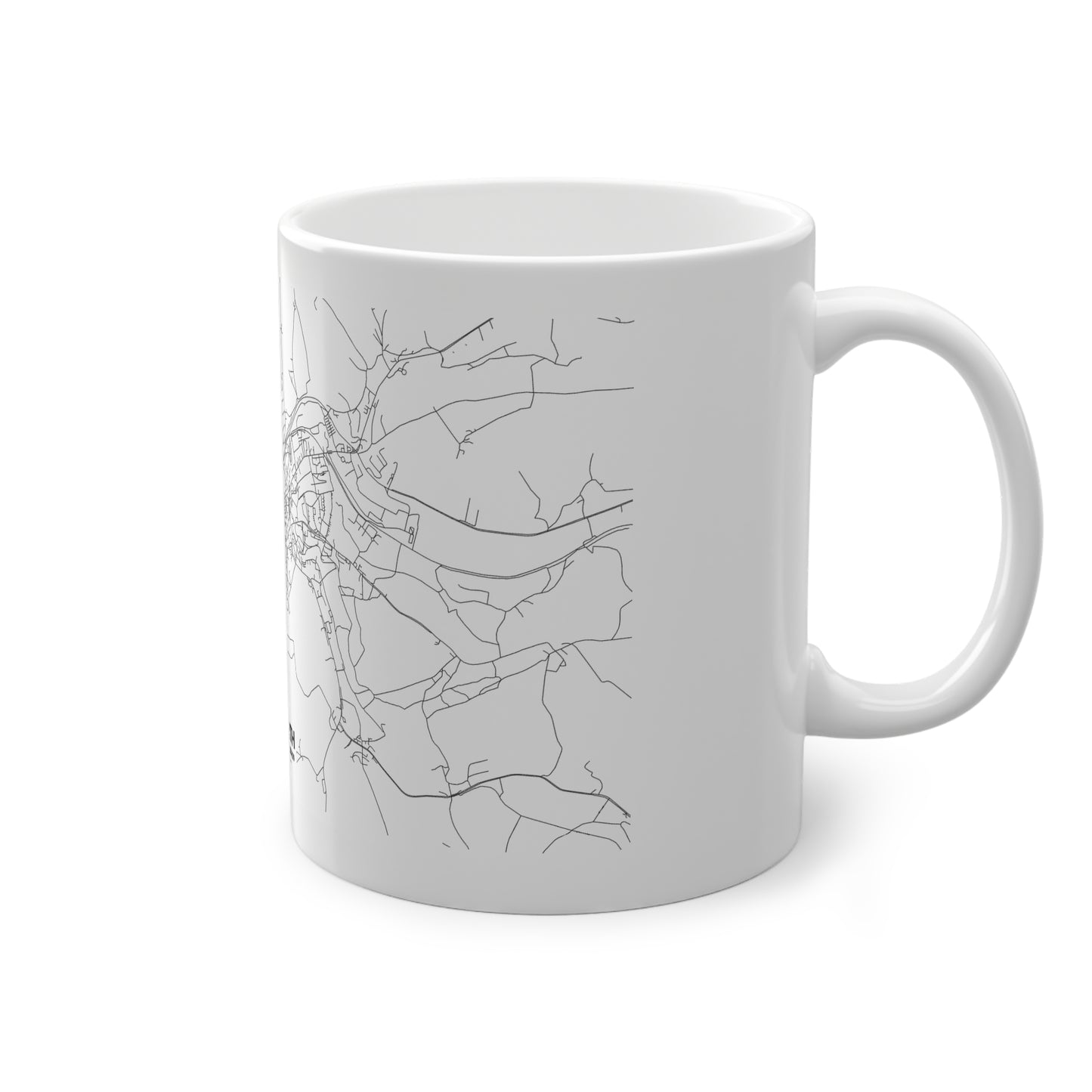 Wipperfürth Straßennetz Tasse Weiß