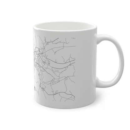 Wipperfürth Straßennetz Tasse Weiß