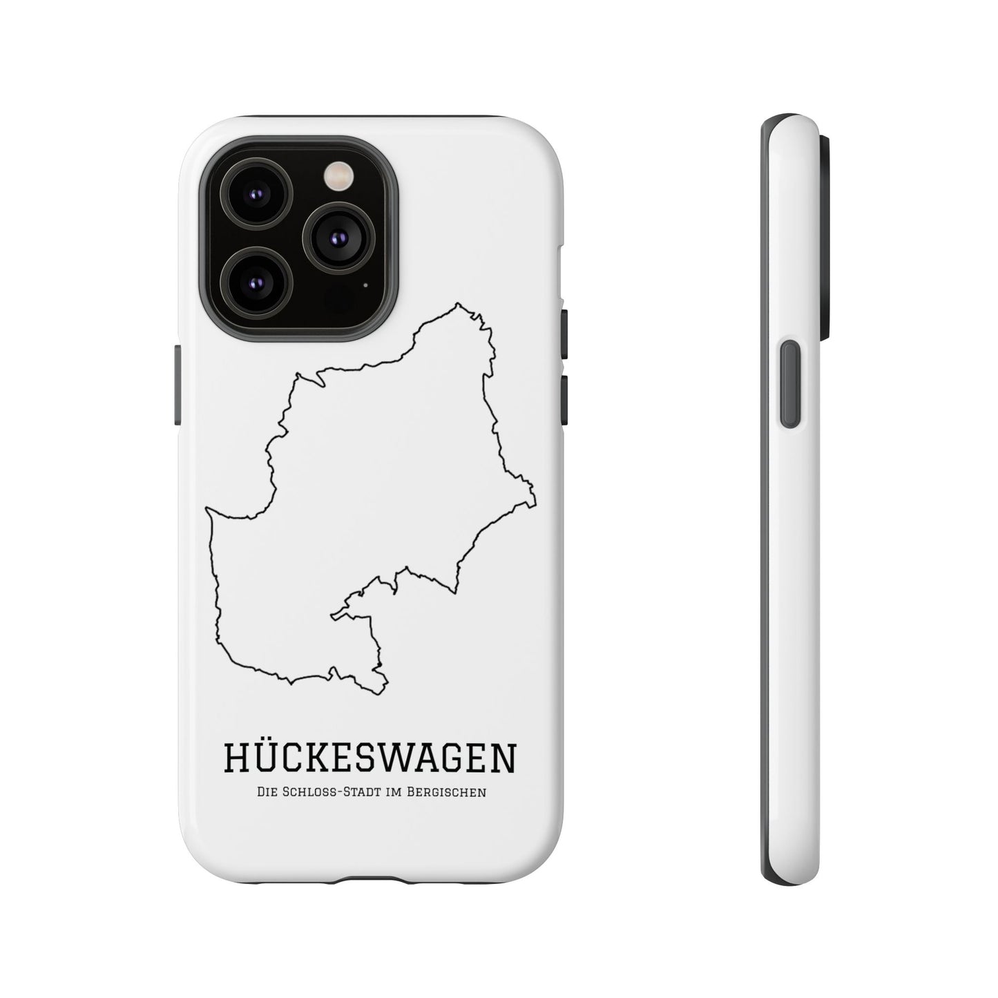 Hückeswagen Stadtumriss Robuste Handyhülle Weiß