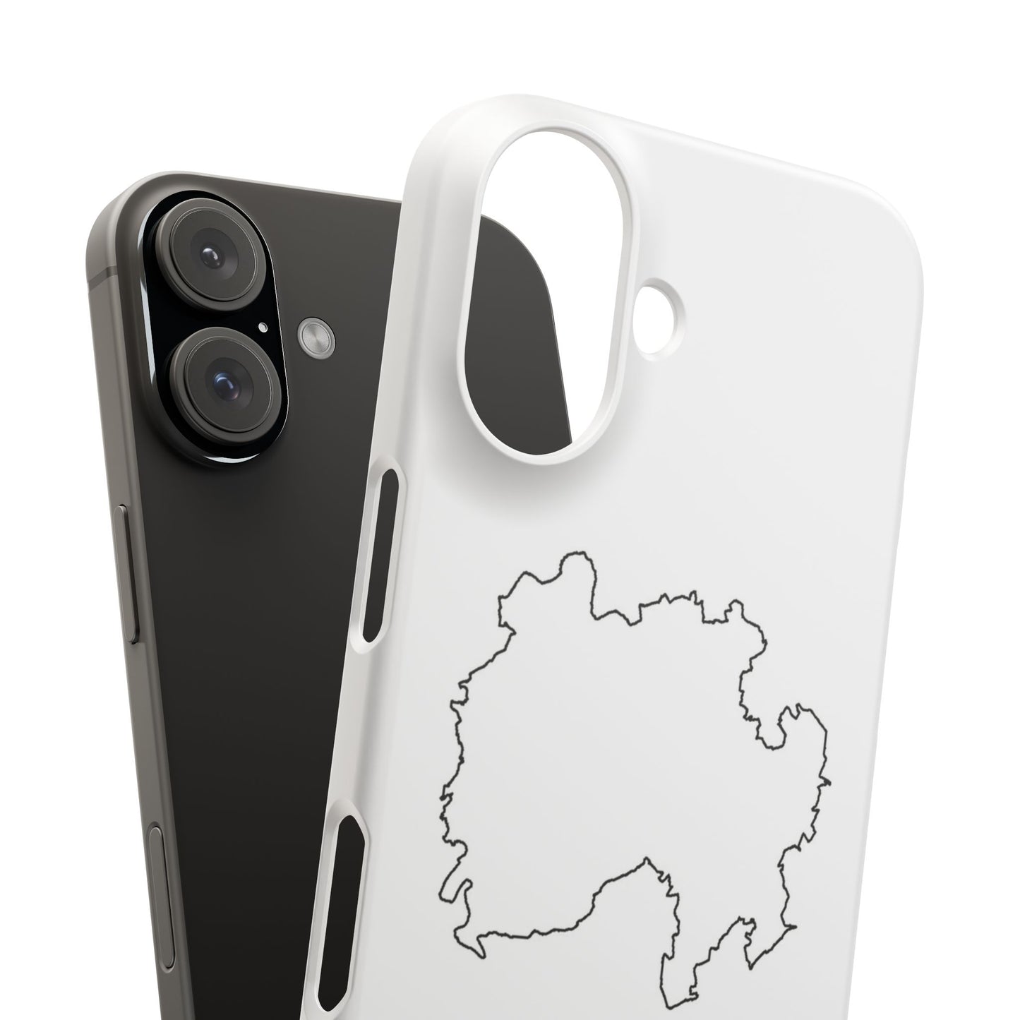 Robuste Premium Handyhülle Stadtumriss Radevormwald Weiß