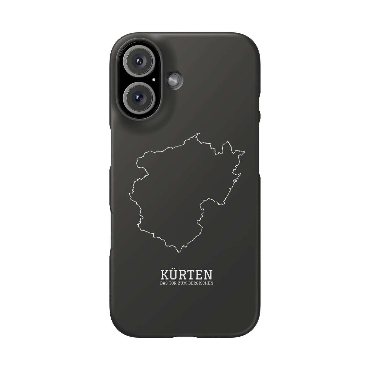 Robuste Premium Handyhülle Stadtumriss Kürten Schwarz